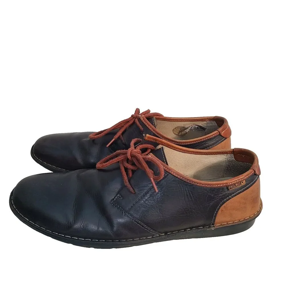 Pikolinos Santiago Mens Black Two tone Leather Derby Shoes EU 46 Gorpcore Oxford